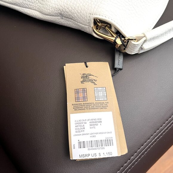 Burberry London Grainy Leather Medium Cale Hobo Bag (NWT) - Picture 8 of 11